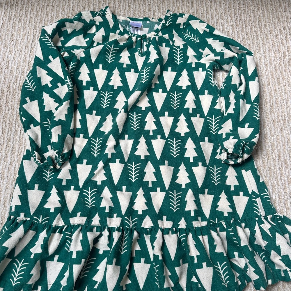 Green and White Girls Nightgown